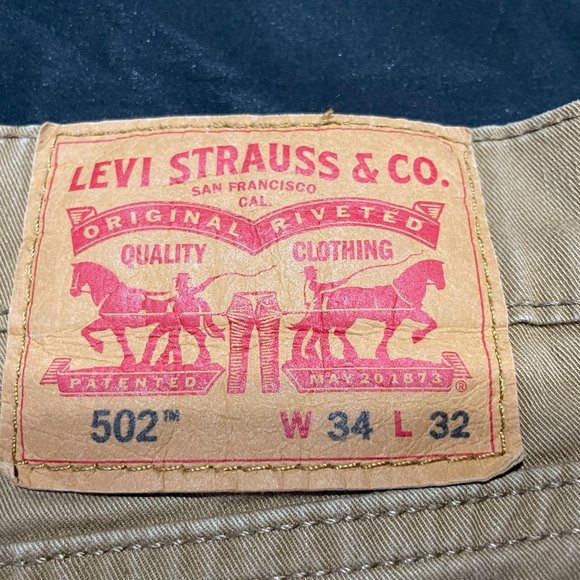 Levi Tan 502 34x32 Pants. - Picture 3 of 4